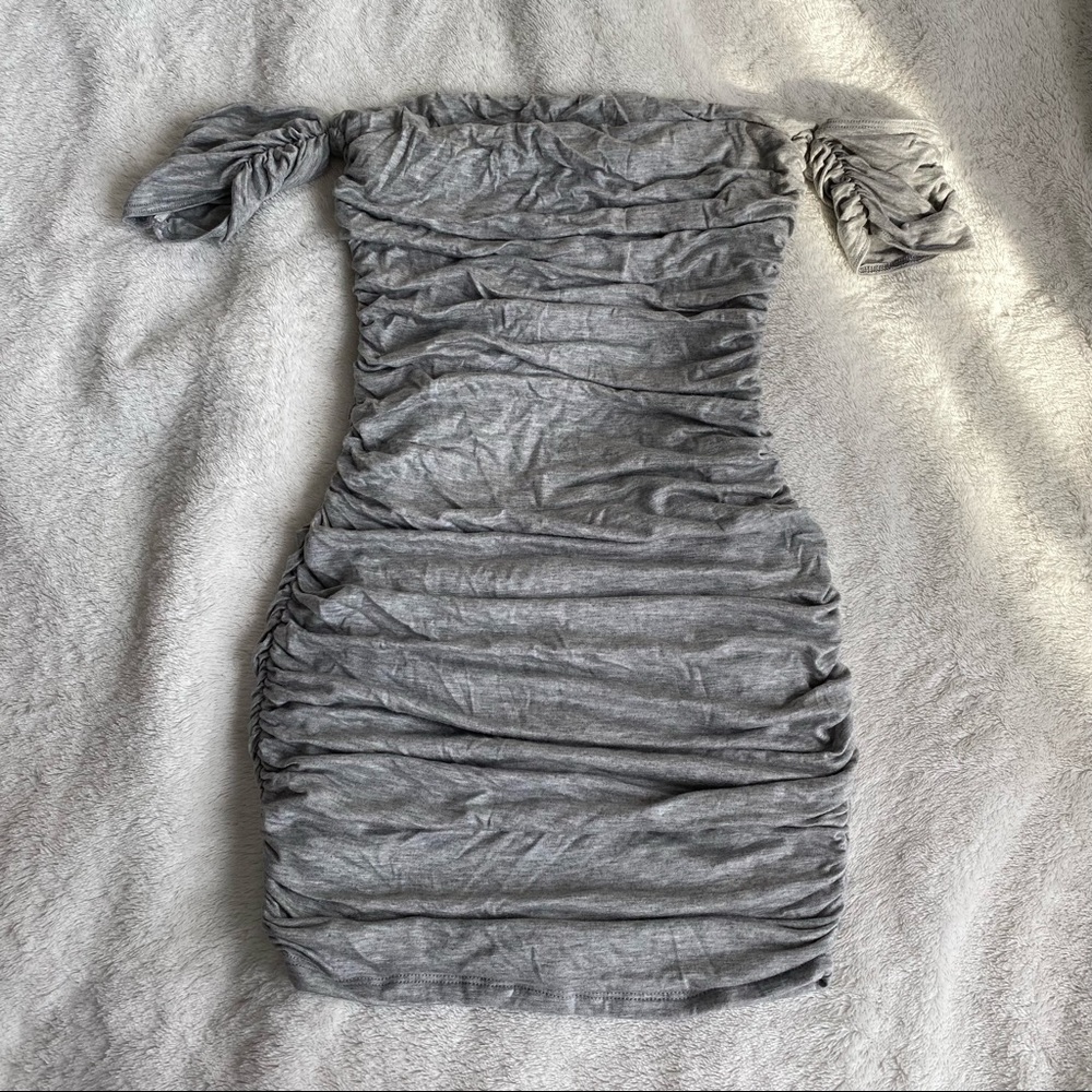 Naked Wardrobe Ruched Mini Dress